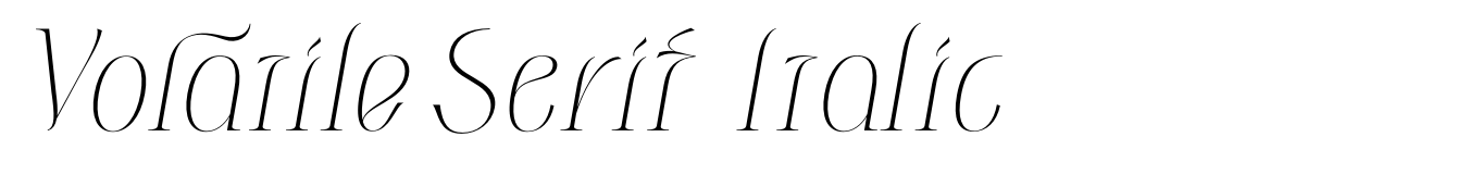 Volatile Serif Italic